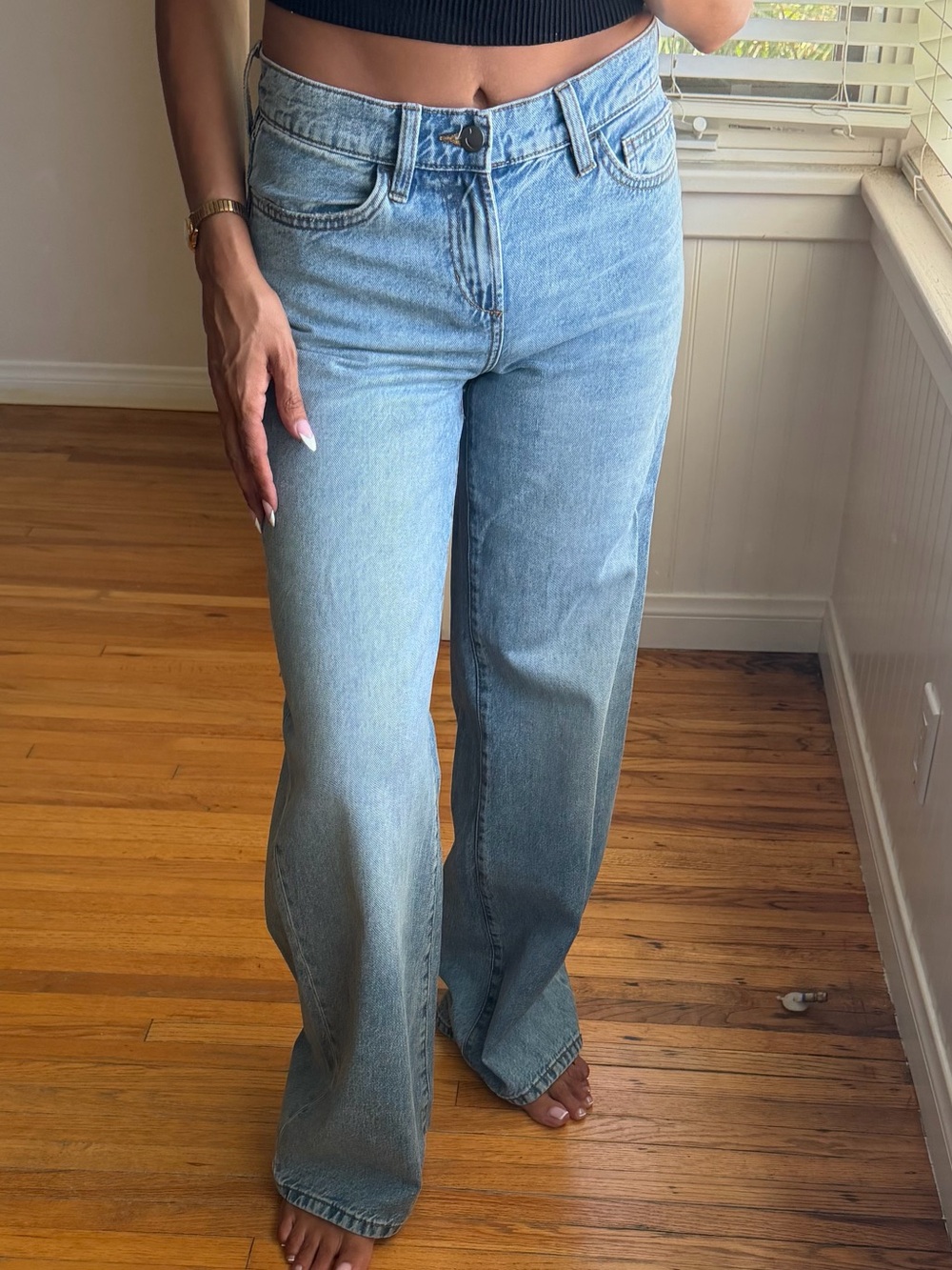 Joe's Jeans Light Blue Wide-Leg Denim